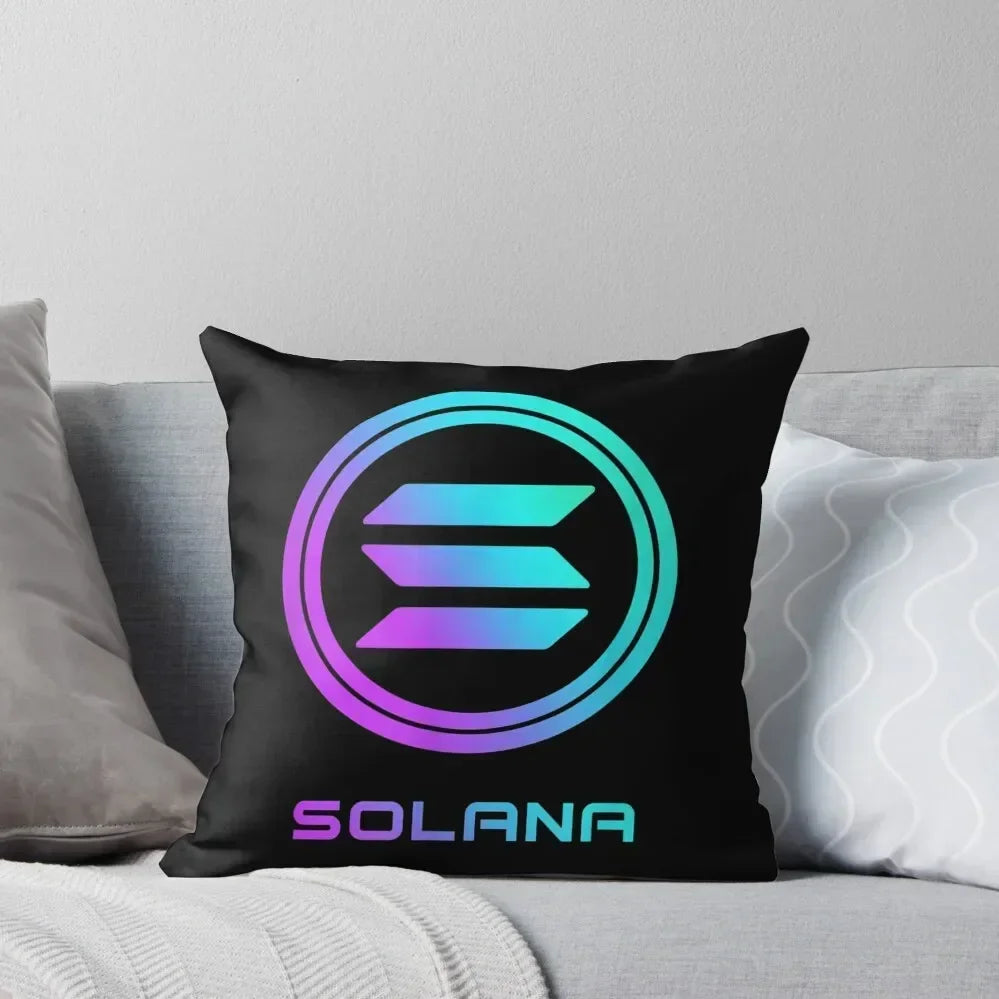 Solana Cryptocurrency - Stylisches Kissen für Wohnzimmer