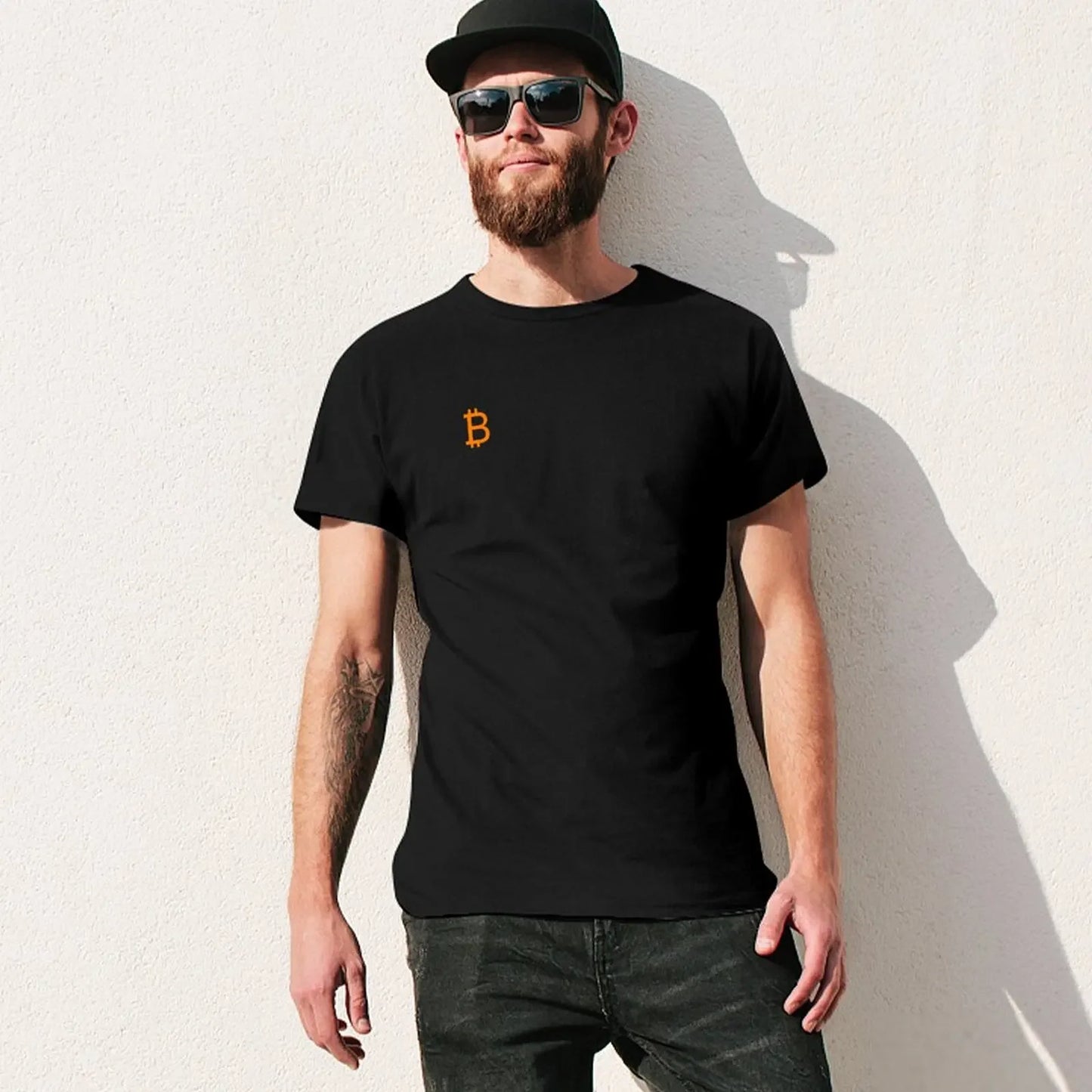 Bitcoin Logo T-Shirt für Männer – Schlicht und Langlebig