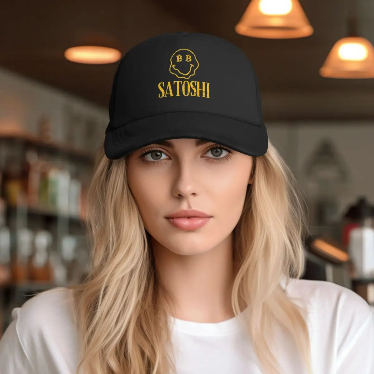 Satoshi Bitcoin Trucker Hat – Stylische Mesh Baseball Cap