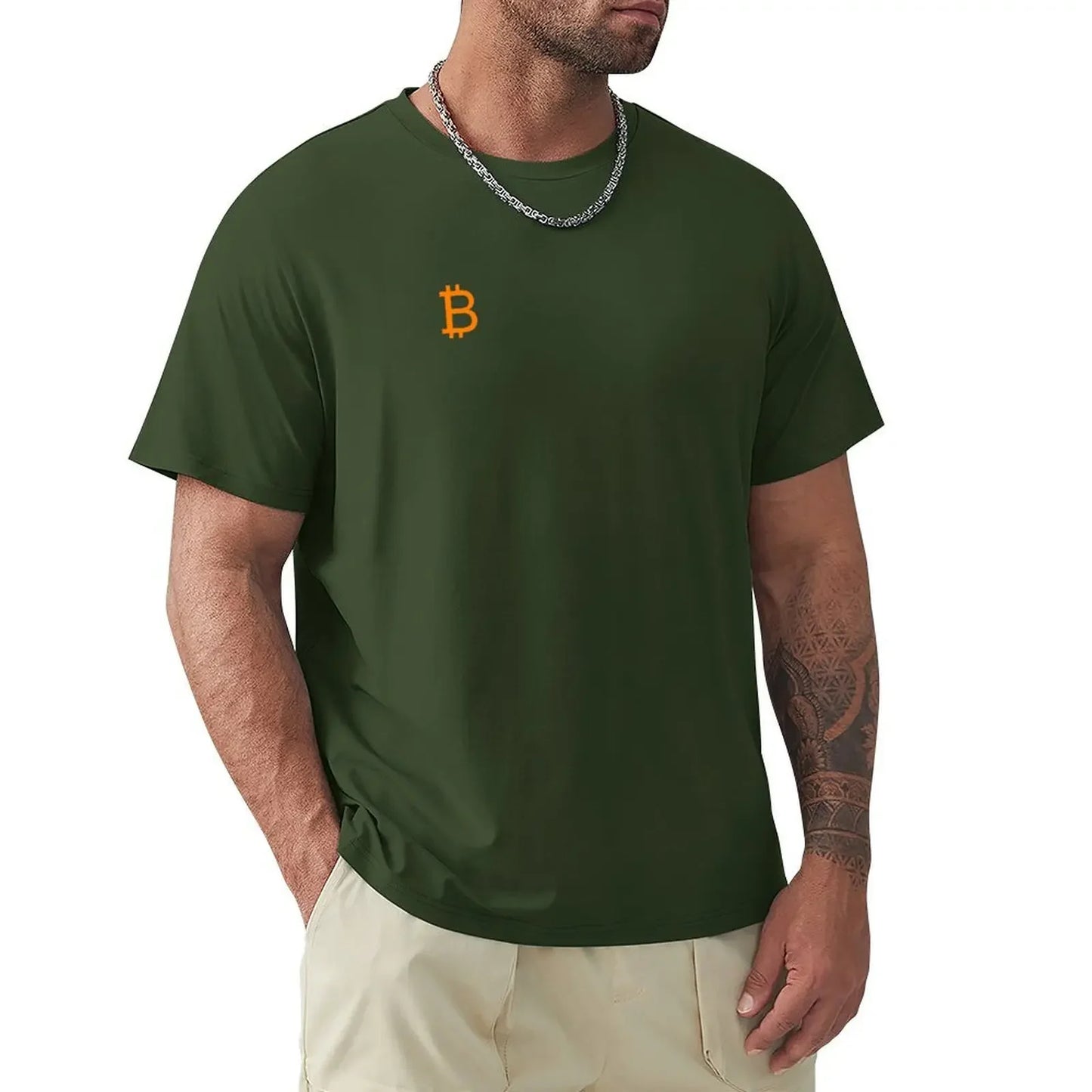 Bitcoin Logo T-Shirt für Männer – Schlicht und Langlebig