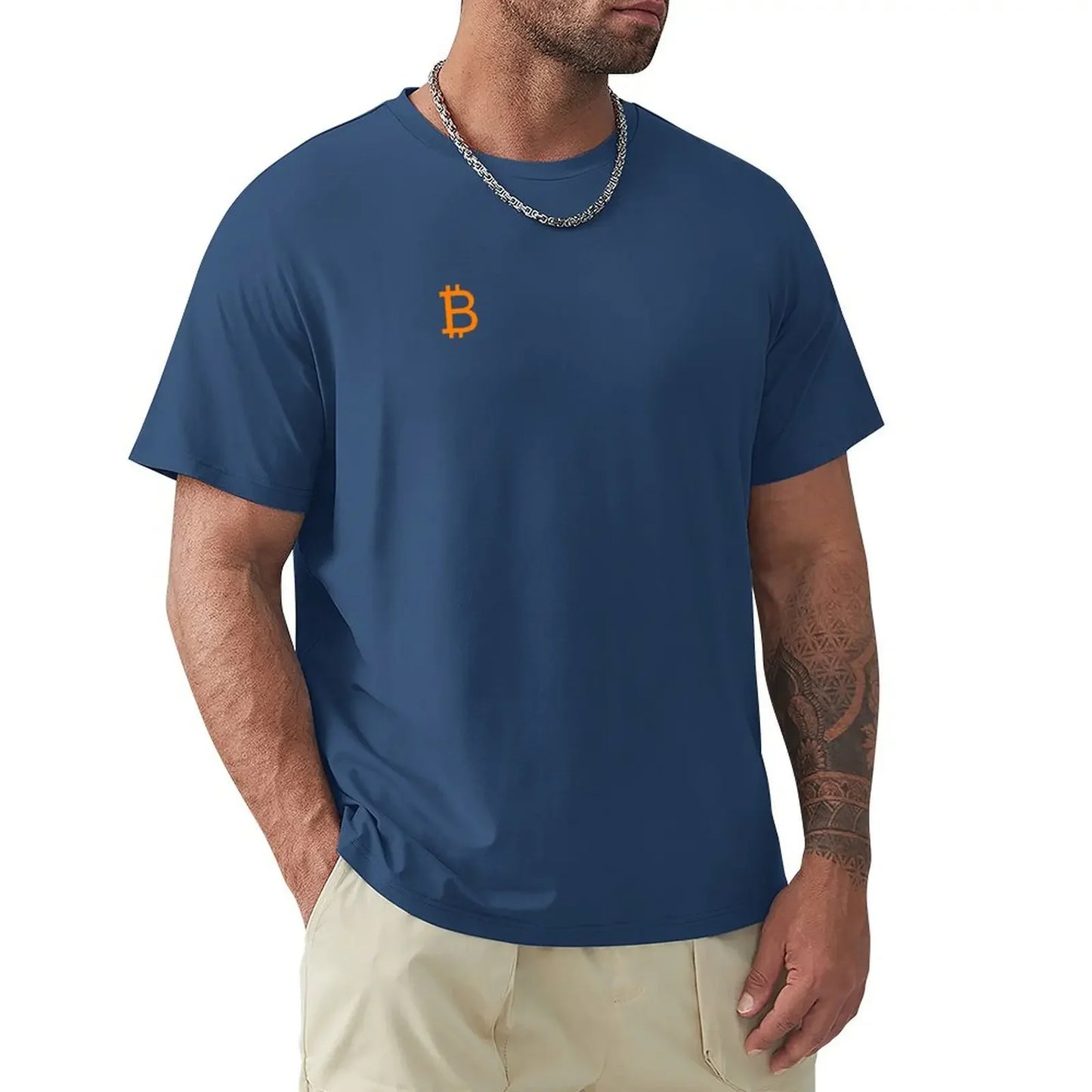 Bitcoin Logo T-Shirt für Männer – Schlicht und Langlebig