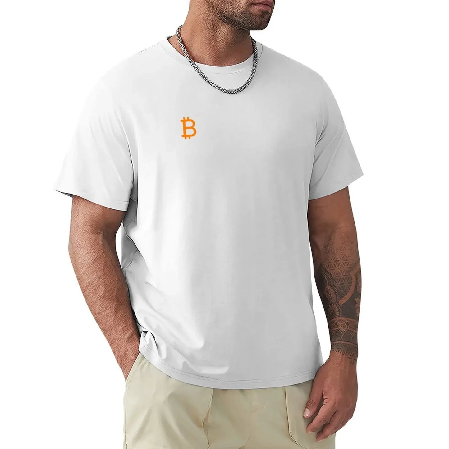 Bitcoin Logo T-Shirt für Männer – Schlicht und Langlebig