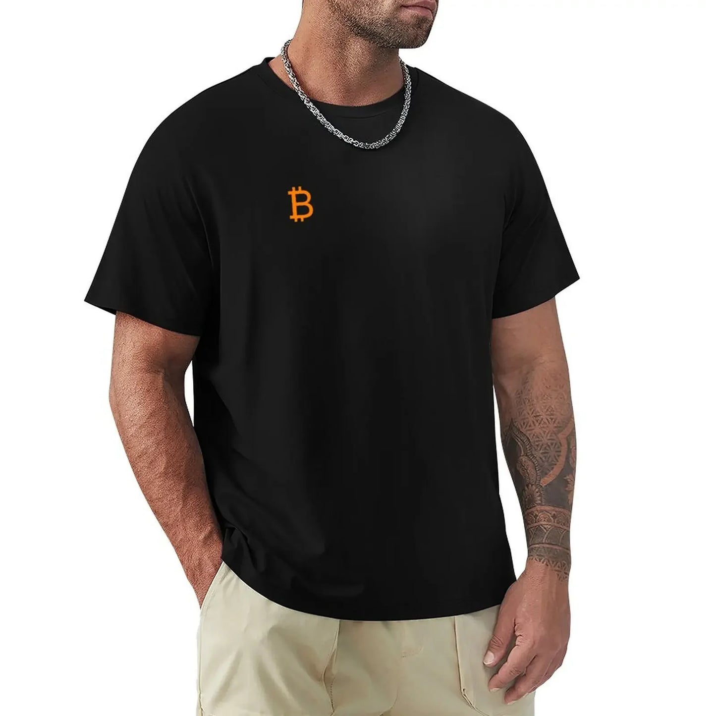 Bitcoin Logo T-Shirt für Männer – Schlicht und Langlebig