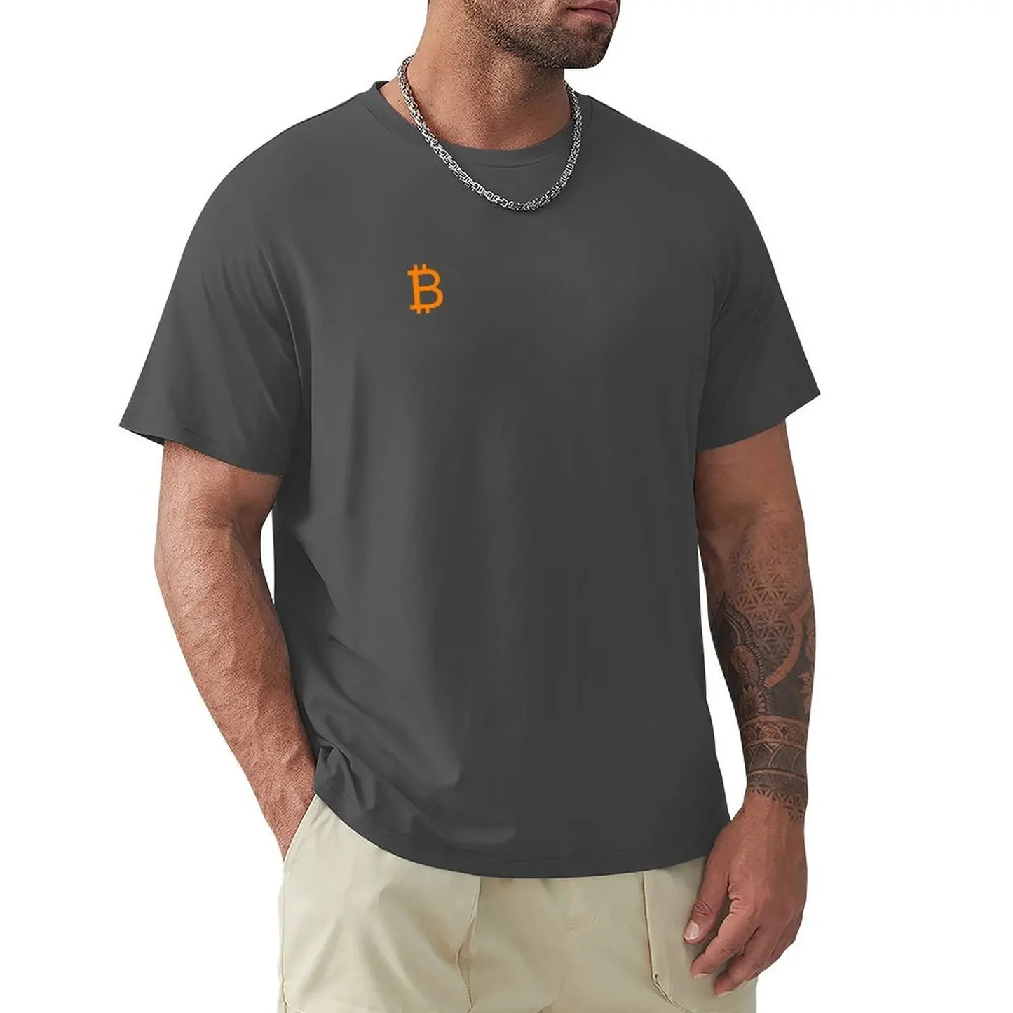 Bitcoin Logo T-Shirt für Männer – Schlicht und Langlebig