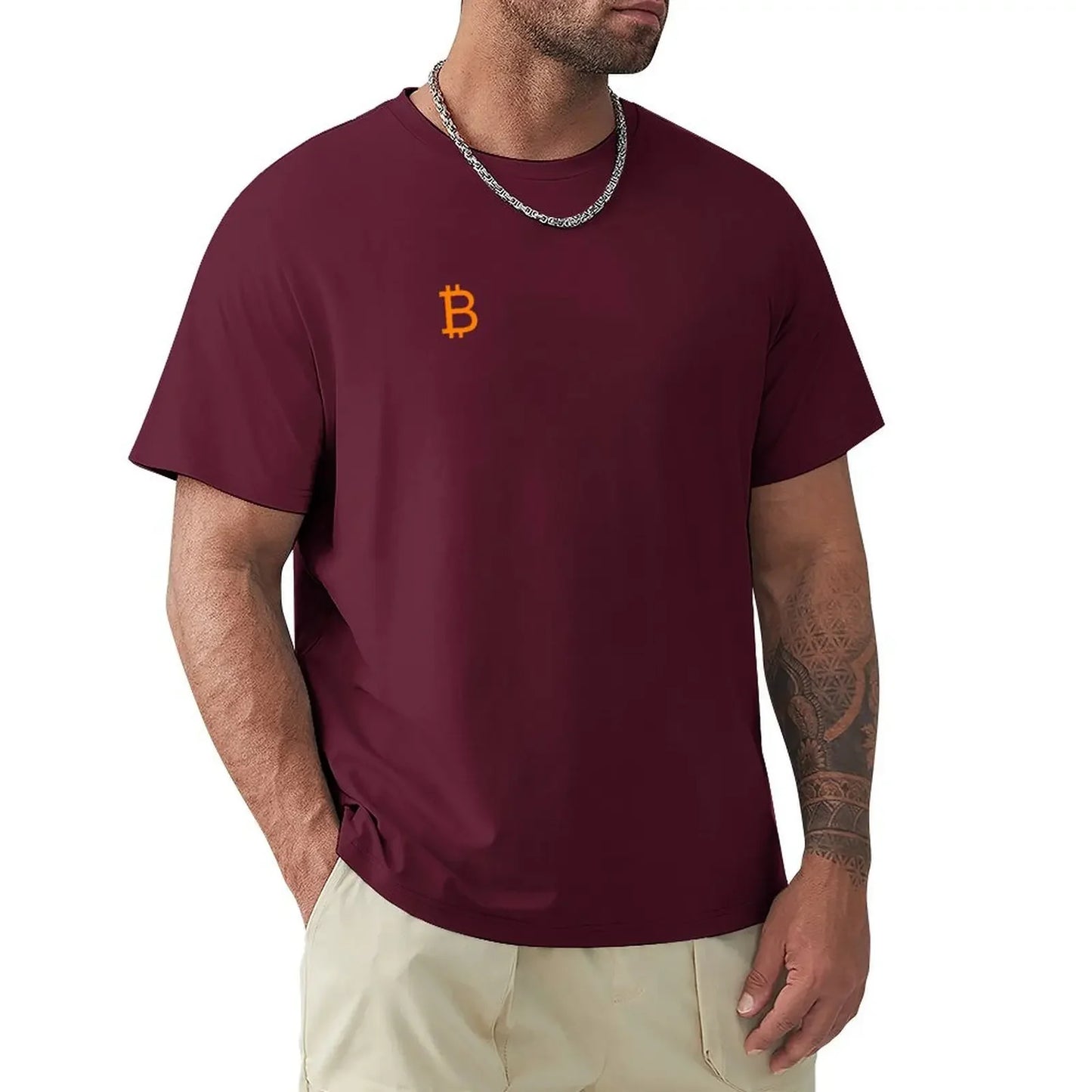Bitcoin Logo T-Shirt für Männer – Schlicht und Langlebig