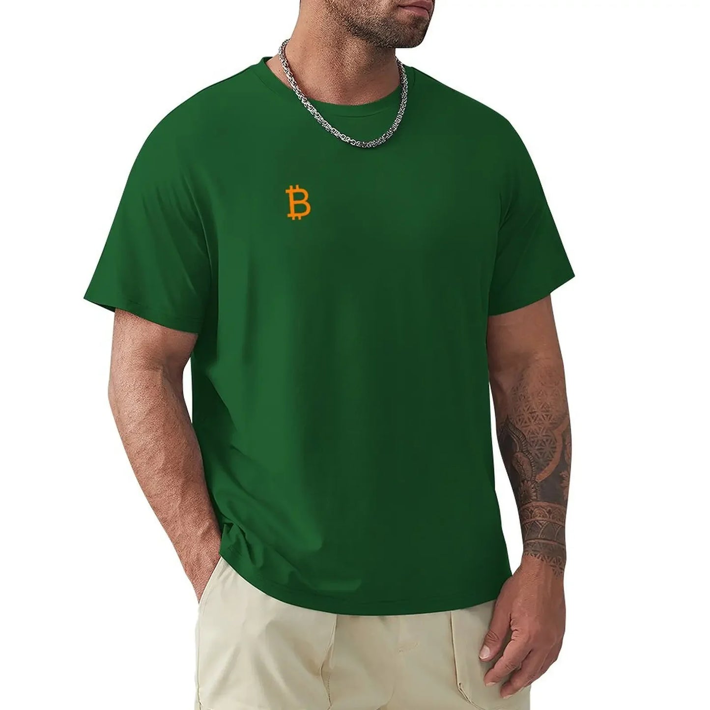 Bitcoin Logo T-Shirt für Männer – Schlicht und Langlebig